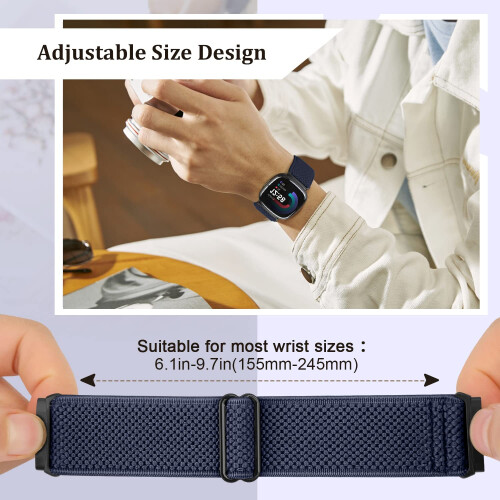 TumpCez Elastic Nylon Strap Compatible with Fitbit Versa 4Fitbit Sense 2Fit 2