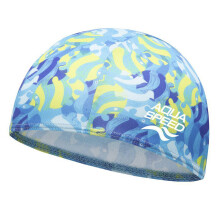 (One Size, Blau) Aqua Speed - Aqua Speed - Baby Kinder Badekappe Stoff gemustert bequem Toddler Fit