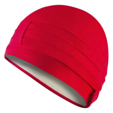 (One Size, Rot) Aqua Speed - Aqua Speed - Damen Stoff Badekappe Turban Stil bequem Schwimmkappe
