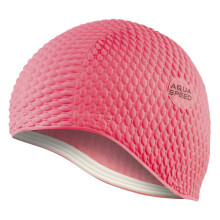(One Size, Rosa) Aqua Speed - Aqua Speed - Mädchen Badekappe lange Haare Latex weich bequem Bombastic