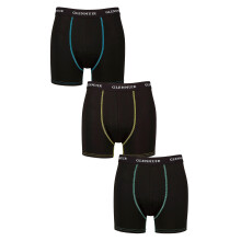 (S, Schwarz/Byte) Glenmuir - Glenmuir - 3er Pack Herren Performance Boxershorts Atmungsaktiv Sport Fit