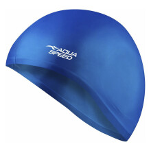 (One Size, Blau) Aqua Speed - Aqua Speed - Badekappe Silikon weich Ohrschutz Unisex Erwachsene