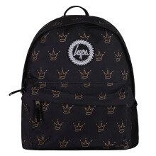 Hype - Hype - Unisex Rucksack Schwarz Kronen Muster Gepolstert