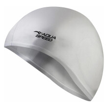 (One Size, Silber) Aqua Speed - Aqua Speed - Badekappe Silikon weich Ohrschutz Unisex Erwachsene