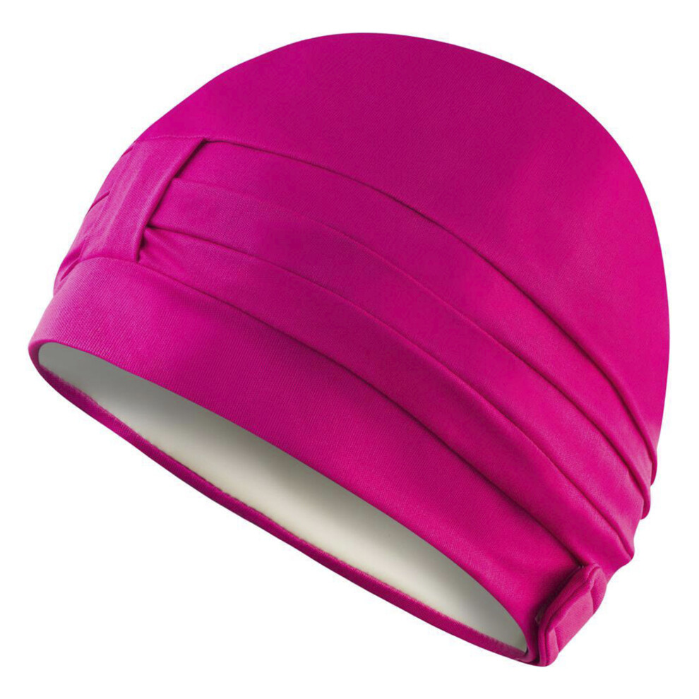 Photos - Swim Cap Aqua-Speed  Aqua Speed - Ladies Comfortable Fabric Swimming Cap | Turban Style Lightweight  (One Size, Pink)