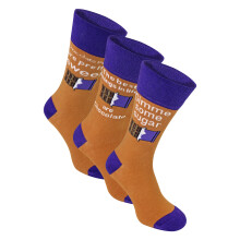 (One Size, Schokolade) Sock Snob - Sock Snob - 3er Pack Herren Baumwoll Socken lustige Food & Drink Sprüche