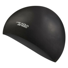 (One Size, Schwarz) Aqua Speed - Aqua Speed - Latex Badekappe weich elastisch flexibel bequem Unisex