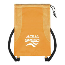 (One Size, Orange) Aqua Speed - Aqua Speed - Große Mesh Rucksack Pool belüftet für nasse Schwimmsachen