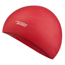 (One Size, Rot) Aqua Speed - Aqua Speed - Latex Badekappe weich elastisch flexibel bequem Unisex