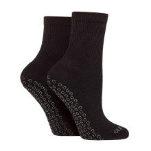 Glenmuir - Glenmuir - 2er Pack Damen Yoga Grip Socken Baumwolle Mid Length Gym Pilates