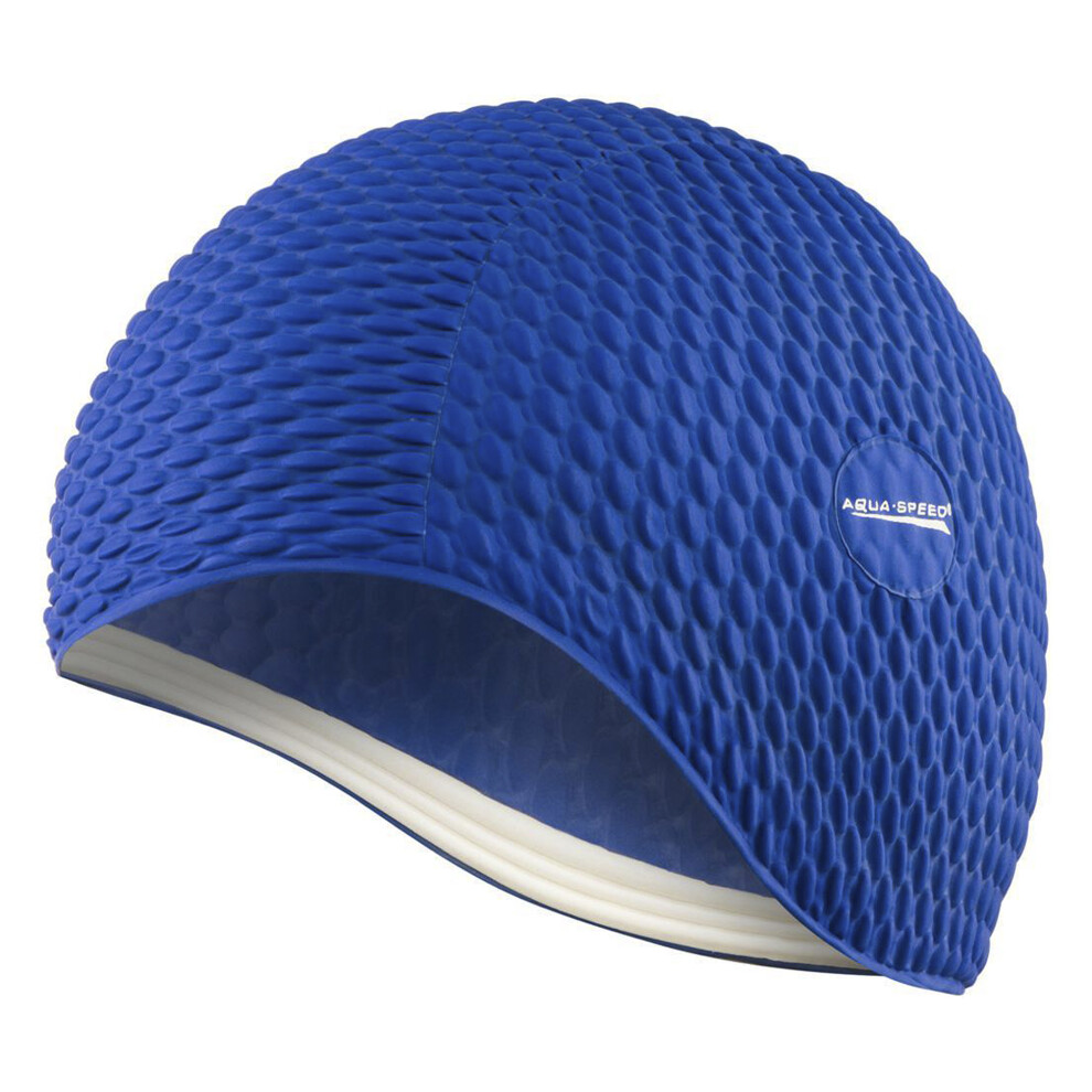 Photos - Swim Cap Aqua-Speed  Aqua Speed - Ladies Bombastic Swimming Cap | Long Hair Soft Latex Comfortable Fit Cap (One Size, Navy)