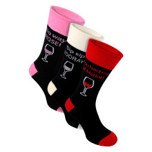 (One Size, Wein) Sock Snob - Sock Snob - 3er Pack Herren Baumwoll Socken lustige Food & Drink Sprüche