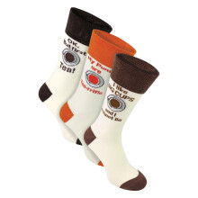 (One Size, Tee) Sock Snob - Sock Snob - 3er Pack Herren Baumwoll Socken lustige Food & Drink Sprüche