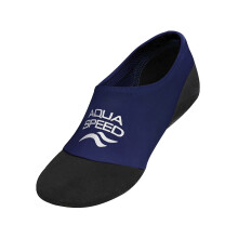 (05-Jun, Marine) Aqua Speed - Schwimmsocken Damen Herren leicht rutschfest Pool Schuhe