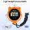 PULIVIA Sports Stopwatch Timer Lap Split Digital Stopwatch with Clock 4