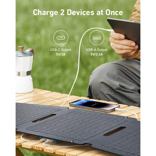 Anker Anker SOLIX PS100 Solar Panel with Adjustable Kickstand 100W Foldable Porta 2