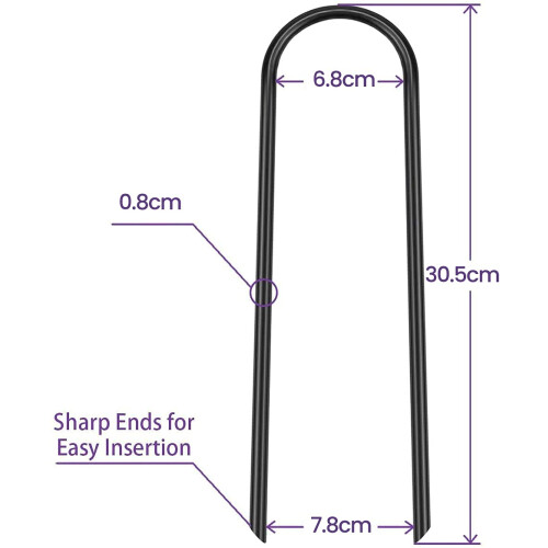 Trampoline Anchor Kit,6.8 * 30.50 cm Heavy Duty U Shaped ground 2