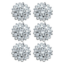 6Pcs Decorative Shirt Cufflinks Clip-Hollow pattern 24MM