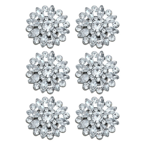6Pcs Decorative Shirt Cufflinks Clip-Hollow pattern 24MM