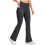 Women's fleece flared pants with pockets,-Dark Grey S 1