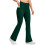 Women's fleece flared pants with pockets,-dargreen L 1