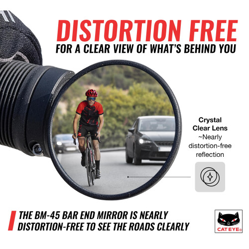CatEye CatEye BM-45 Bar End Mirror: Clear RearView for Cyclists; Easy to 1