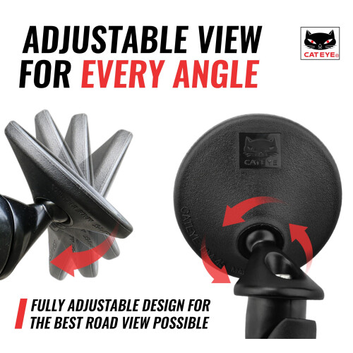 CatEye CatEye BM-45 Bar End Mirror: Clear RearView for Cyclists; Easy to 2
