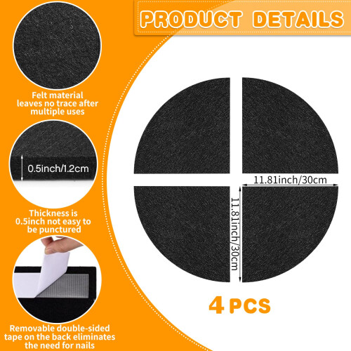 KEAGAN Dart Board Wall Protector Round Felt Dartboard Wall Protection SelfA 1