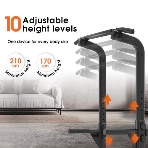 DH FitLife Power Tower Dip Station | Freestanding Pull-Up Bar | Dip 1