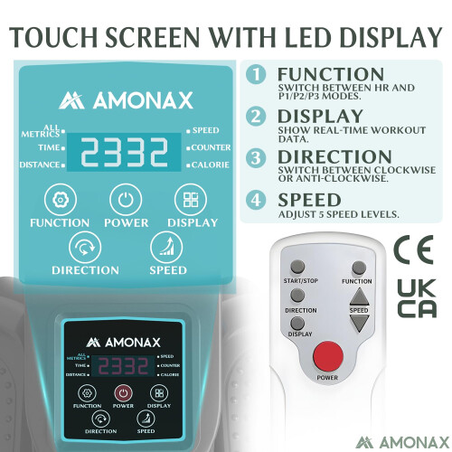 Amonax Electric Pedal Exerciser Seated Elliptical Machine Cardio Under Desk 1