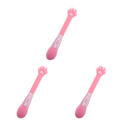 3Pièces Brosse Rose Forme Patte Chat Poils Sensibles