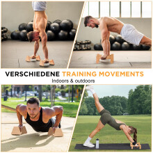 Wooden Parallettes Bars, Solid Pushup Bars Stands, Non-slip Rubber Feet Handstand Bars Calisthenics Equipment for Fitness, Gymnastics, Aerobics, Body