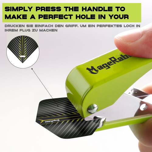 MageRabbit Dart Flight Hole Punch Tool Dart Flight Hole Punch with 100 Meta 2