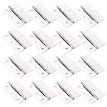 16Pcs Stainless Steel Back Flap Hinges Silver for Doors and Toolboxes