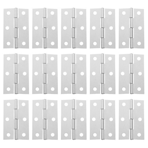 18pcs Cabinet Door Hinge Silver Mounting Toolbox Shop