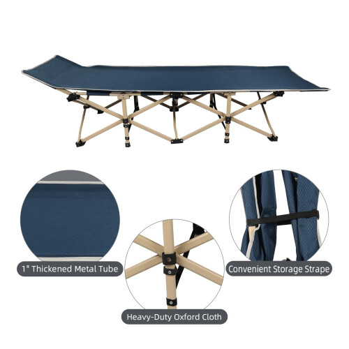 WoldTrek Camping Cot with Thick Pad Folding Camping Cot Oversize Cots for S 2
