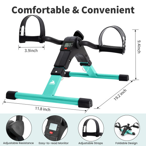 EVOLAND Portable Mini Exercise Bike Under Desk Pedal Exerciser 2