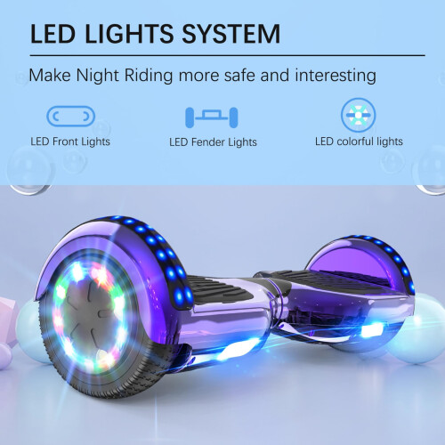 RCB RCB Hoverboards for Kids and Adults 65 inch Hoverboards with Bluetooth  Spe 1