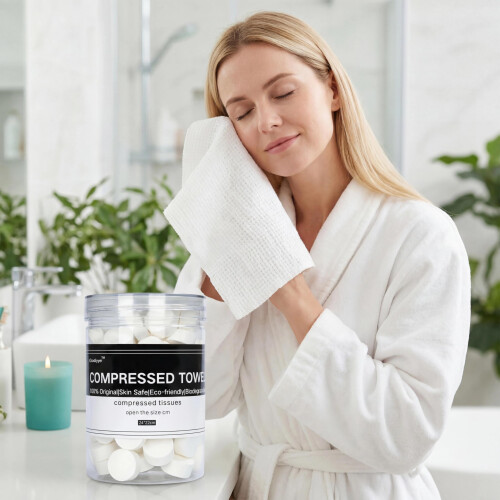 100pcs Compressed Towels Disposable Tissue Mini Portable Compressed 2