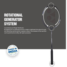 Yonex Graphite Badminton Racquet Astrox Attack 9 Black G4 4U(80Gms-32Lbs)(Made in India)