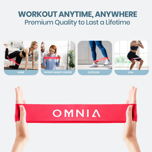 OMNIA Resistance Bands Set for Home Workouts – Durable Exercise Bands for S 1