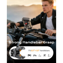 CIRYCASE Motorbike Phone Holder [Upgrade Vibration Dampened], Super Stable Bike Phone Mount, 360 Rotation & Quick Lock Motorcycle Phone Holder Sport