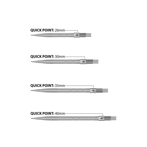 Harrows Micro Grip Quick Points – Precision CNCMilled Dart Points with Enha 1