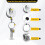 Sturdy Silver Kirsite Corrosion Resistant Retractable Clip for 5