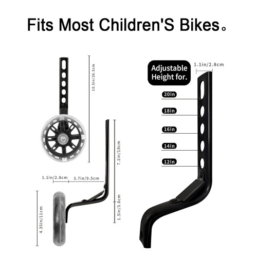 WUBAYI Bike Stabilisers for Childs Bikes,Bicycle Training Flash 1