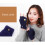 Winter Gloves With Expose Fingertips Soft Plush Half-khaki 6