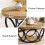 Tribesigns Tribesigns Round Coffee Table, 80 cm Wooden Table with 2-Tier Storage 4