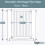 Safetots (White, 71cm - 79cm) Safetots Wooden Heritage Flat Step Gate 3