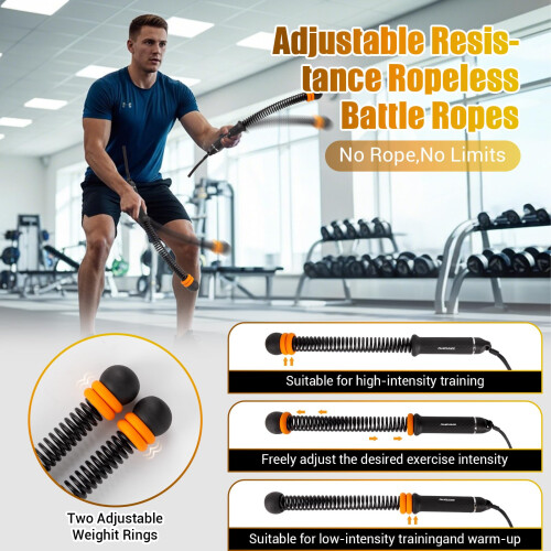Paleclouds Ropeless Battle Rope, Upgrade Weighted Cordless Battle 1