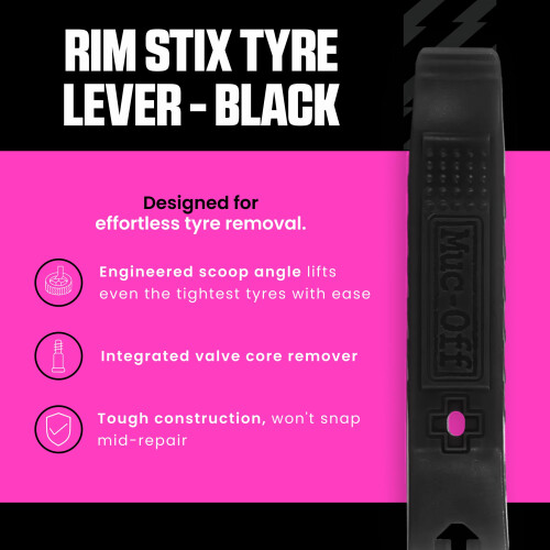 Muc-Off Rim Stix Tyre Lever, Black, 2 Pack 1